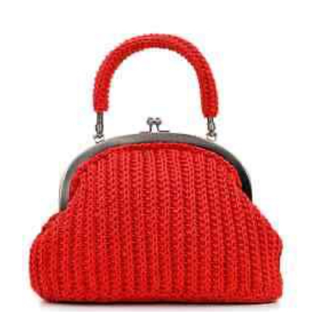 Patricia Nash Willow Kisslock Raffia Top Handle Handbag